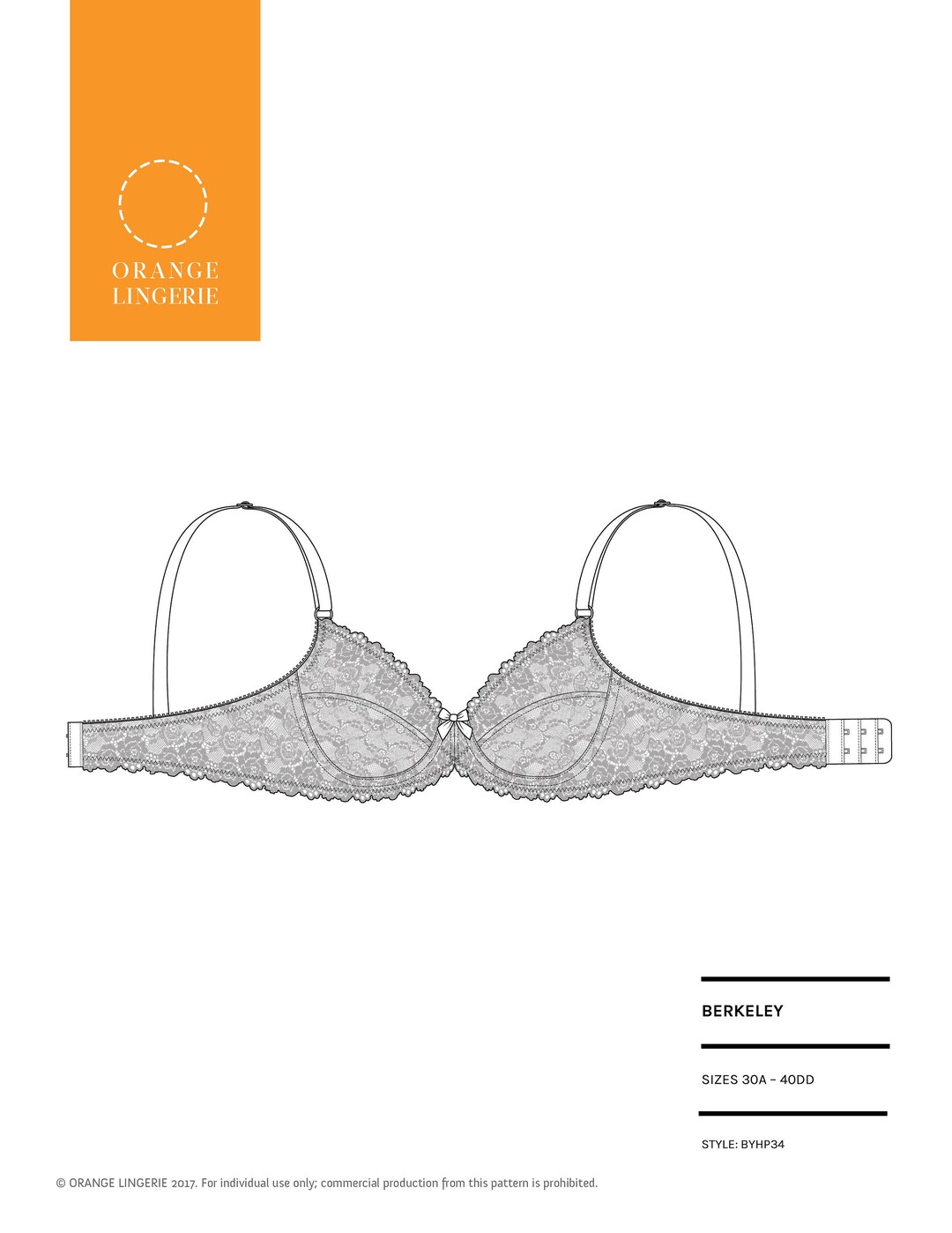 Instant Download PDF Lingerie Sewing Pattern for an Underwire Bra ...