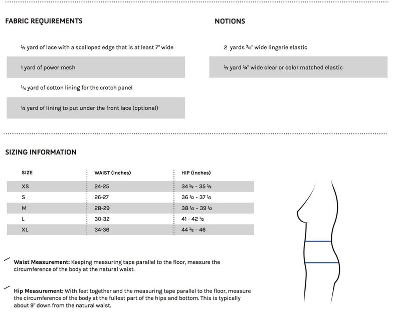 Instant Download PDF lingerie sewing pattern for hipster brief panties/underwear designed for style and comfort Montgomery Brief image 3