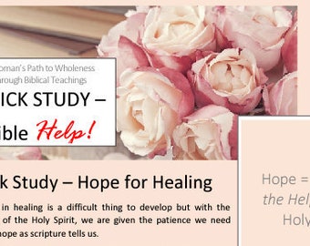 Quick Study Bible Help - Hope for Healing - Digital Download