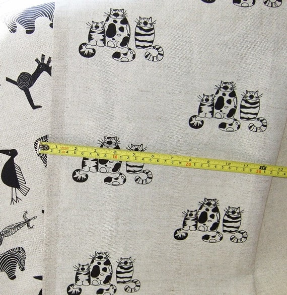 Linen Cotton Fabric Vintage Style Diy Sewing Size Etsy