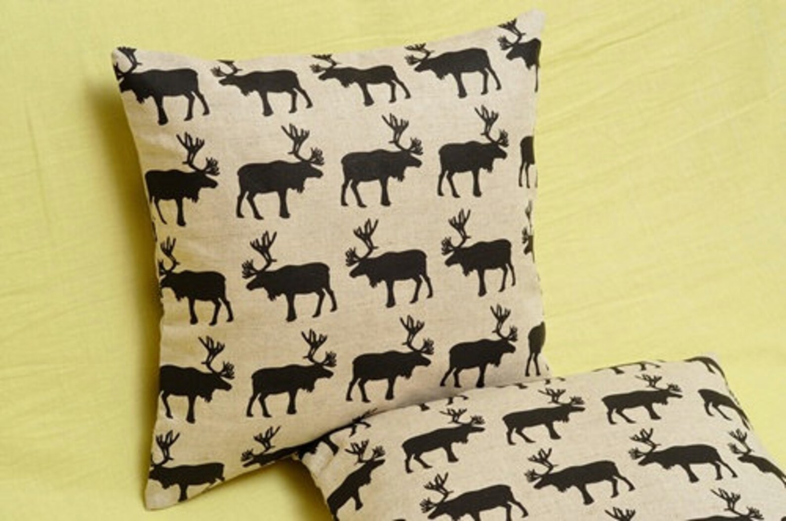 Throw pillow Linen pillow cover Deer Stag Elk Pillow Etsy