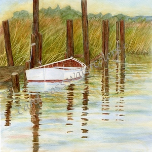 Row Boat - Giclee Watercolor Print