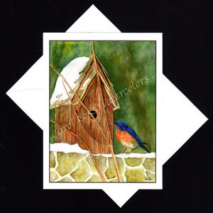 Blue Bird House - Blank Note Cards