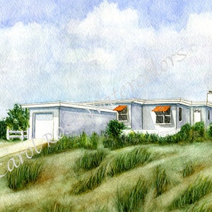 Beach House - Giclee Watercolor Print
