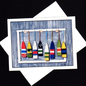 Hanging with the Buoys - Blank Note Cards