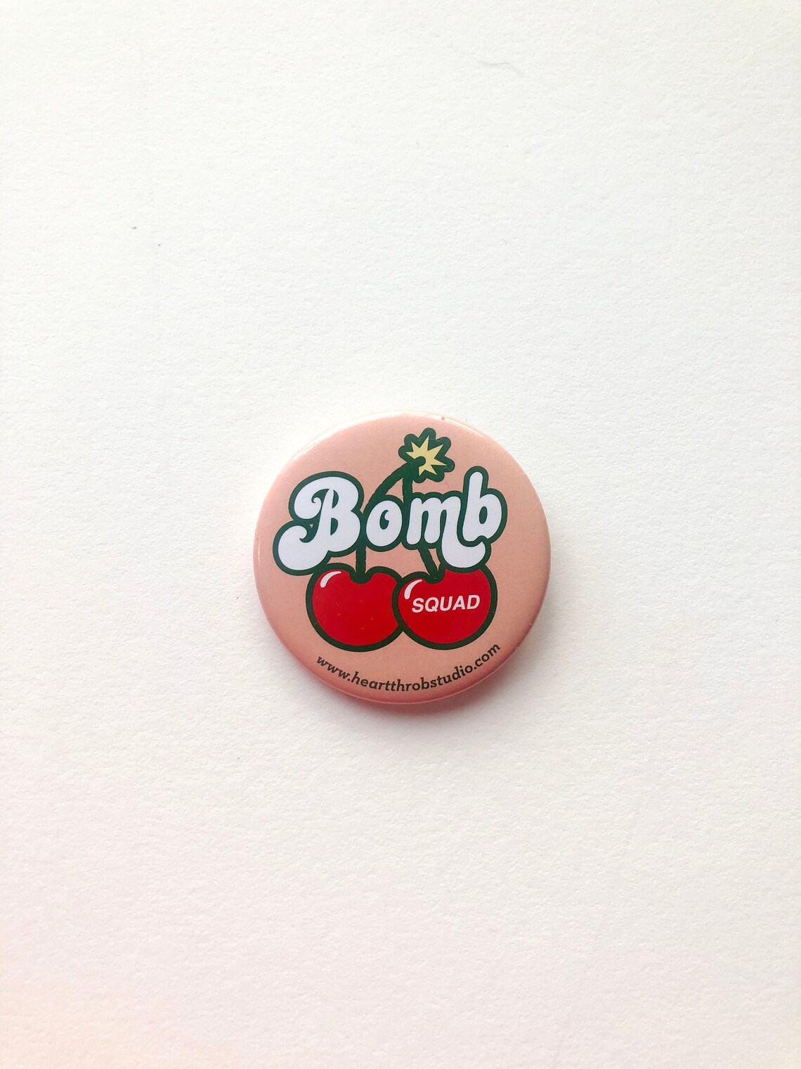 Cherry Bomb Button Pinback Button with Cherry Illustration Etsy