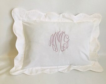monogrammed baby pillow
