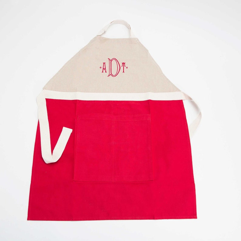 Monogrammed Apron Cooking Kitchen Monogram Grill Mother