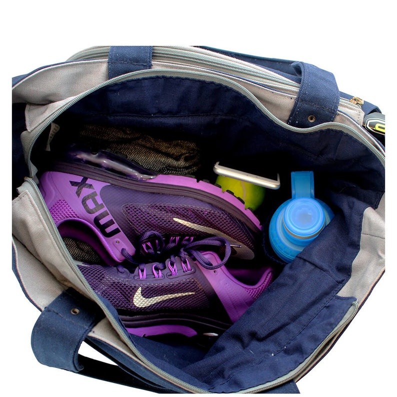 Monogrammed Tennis Bag Racquet Tote Canvas Monogram Etsy