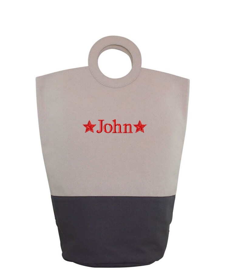 Monogrammed Canvas Laundry Bag Tote College Graduation Etsy