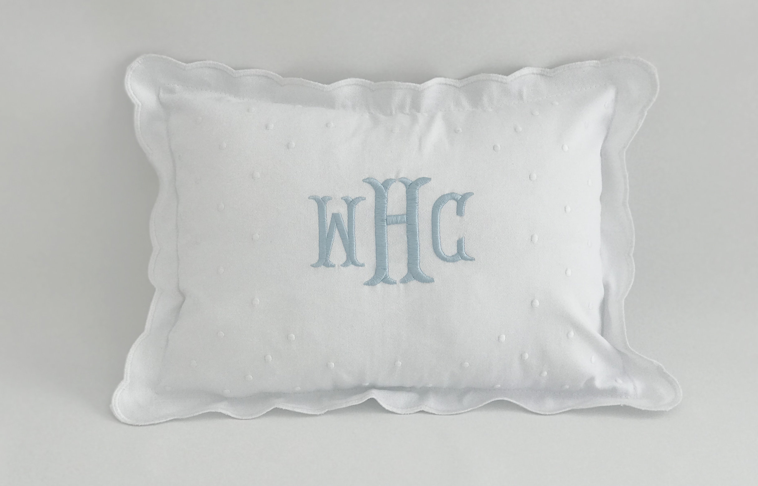 Monogrammed Baby Pillow Crib Nursery Pink Blue White Etsy