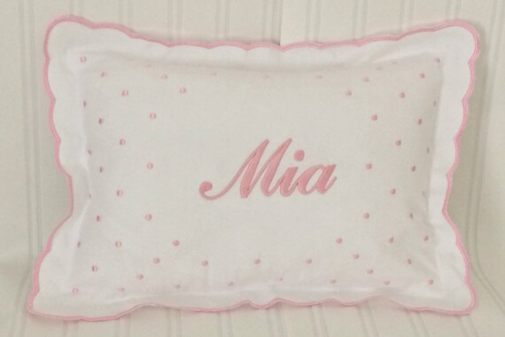 monogrammed baby pillow