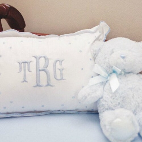 monogram nursery pillow