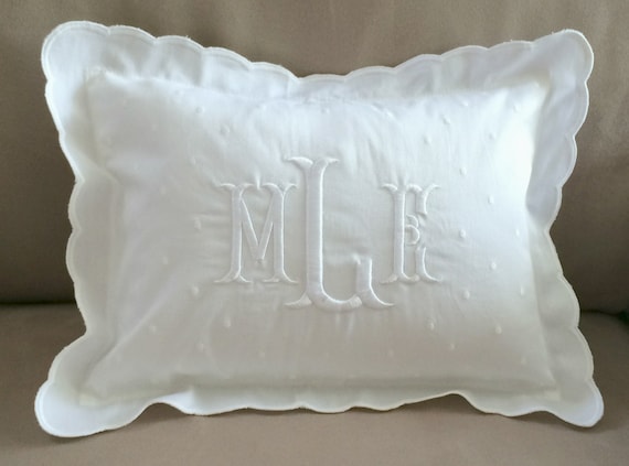 monogrammed baby pillow