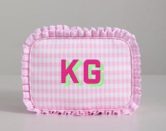 Monogrammed Everything Pouch Clutch Cosmetic Makeup Bag Kids Travel