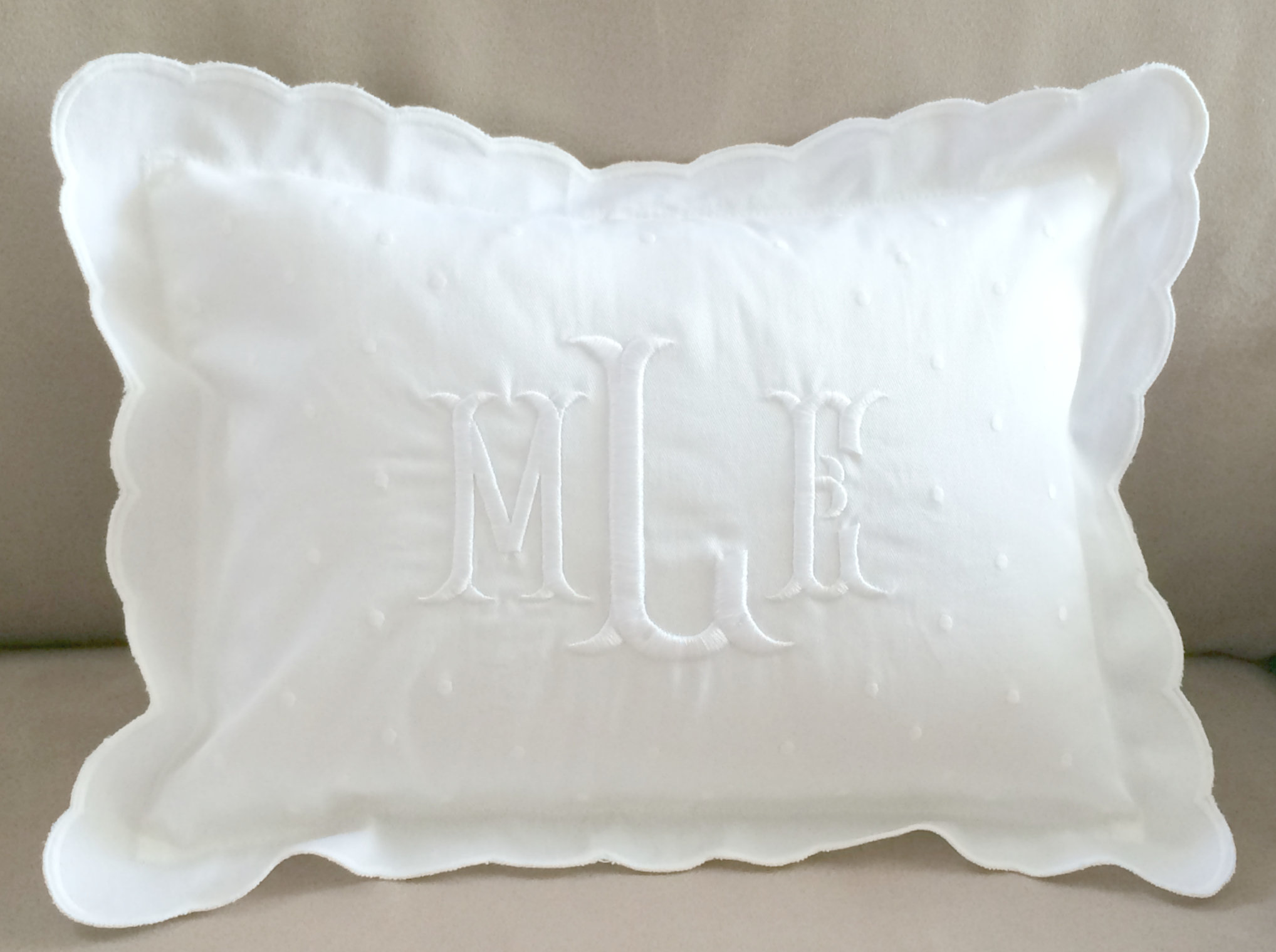 Monogrammed Baby Pillow Crib Nursery Pink Blue White Shower Etsy