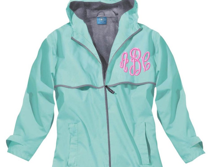 Monogrammed Rain Jacket Waterproof Windproof Etsy