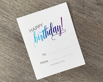 Happy Birthday Sticker Gift Tag | Birthday Gift Tag