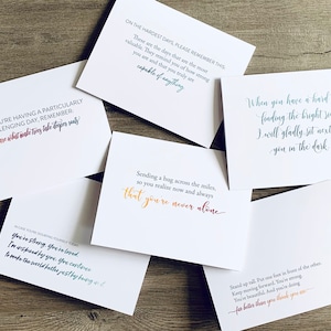Envoi de la collection d'assistance | Cartes de correspondance encourageantes et inspirantes