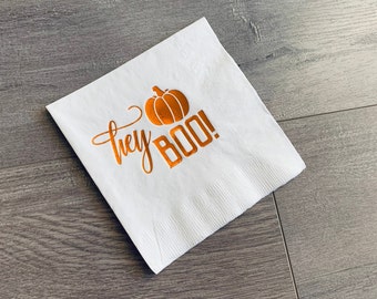 Hé bouh | Serviette cocktail Halloween