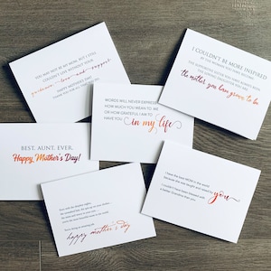 Collection de cartes de correspondance pour dames significatives | Lot de cartes de fête des mères pour maman, tante, soeur et plus