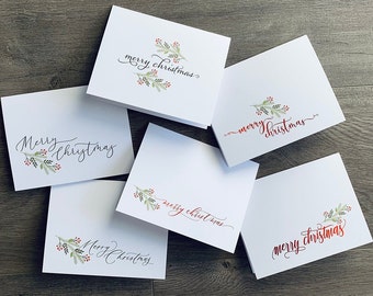 Collection de cartes joyeux Noël | Cartes de Noël pliées générales