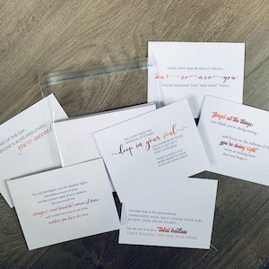 Colección de tarjetas para mamás primerizas / Tarjetas de apoyo para mamás primerizas, nuevas o posparto