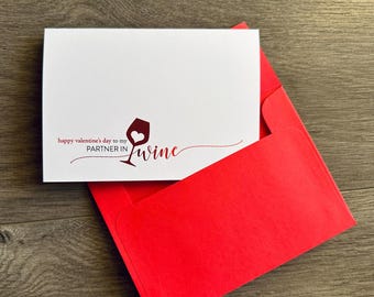 Partenaire du vin — Mini cartes pour la Saint-Valentin