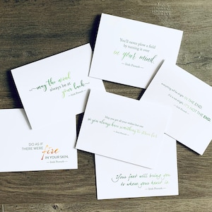 Irish Inspirations-collectie notitiekaarten | Gevouwen kaarten met Ierse spreekwoorden