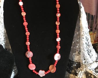 Orange and Coral Necklace