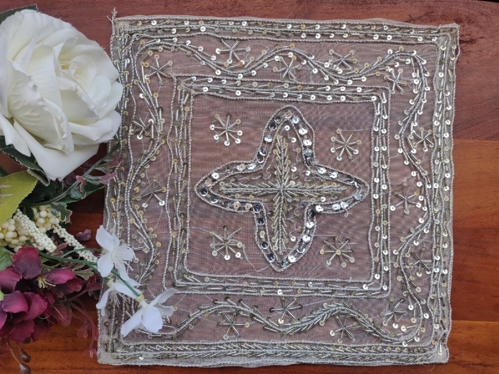 Silver Handmade Table Mats/Table Linen Set of 2 Etsy