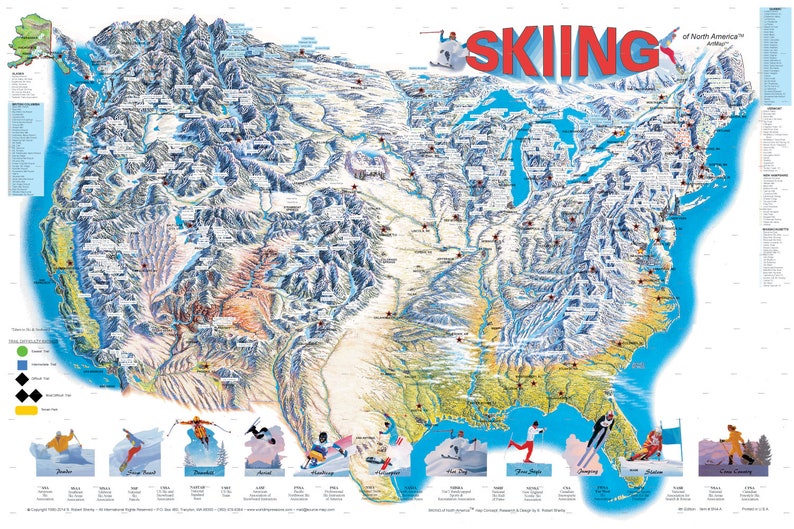 Skiing Of North America Wall Map Etsy Il 794xN.1752165484 O02e 