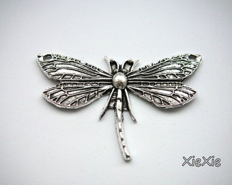 10 Charms Libelle Farbe antiksilber 8x6mm Anhänger #S641
