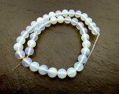 2 strand glass beads 10 mm slightly opalescent