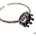 Gehämmerte Scheibe Hexagonal Silber Ohrring Set BasisDraht Antik Versilbert Messing