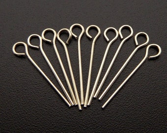 20 Stück 925 Sterling Silber Eye  Pins 20mm