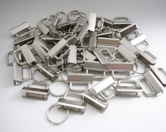 33 Rohlinge Schlüsselband Klemmschließen für Gutband und Filzstreifen 3cm