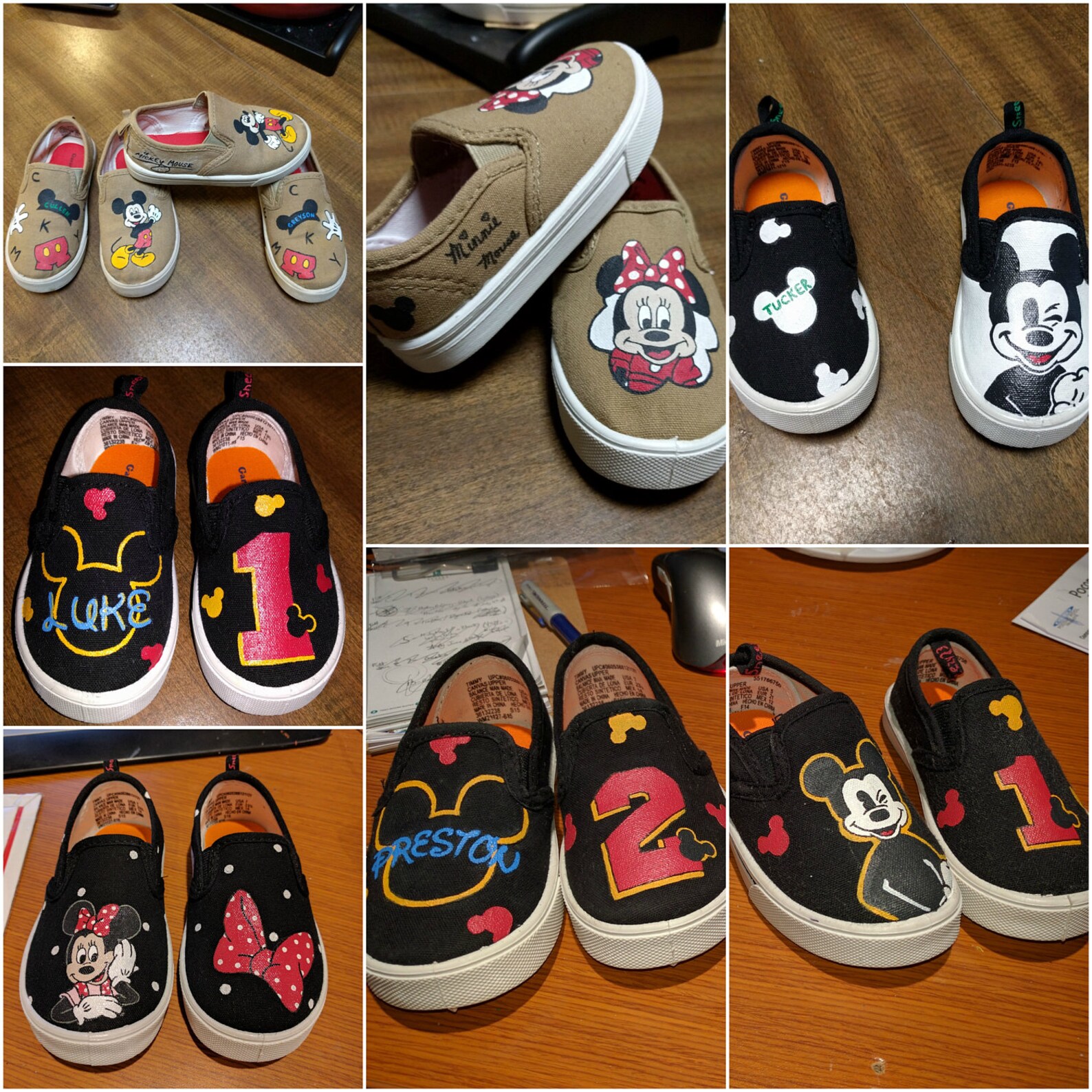 Custom painted canvas slip on shoes Etsy
