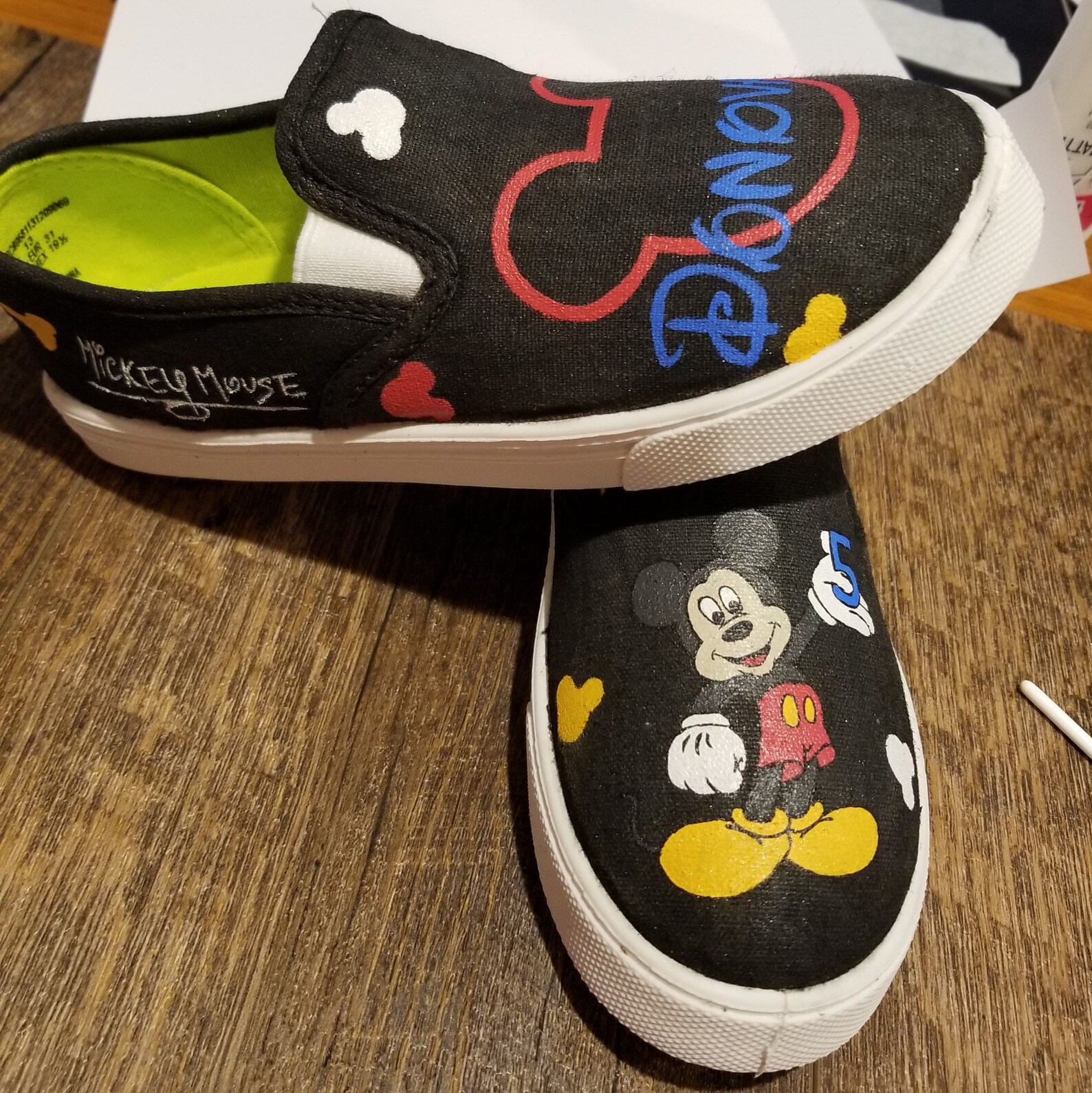 Custom painted canvas slip on shoes | Etsy