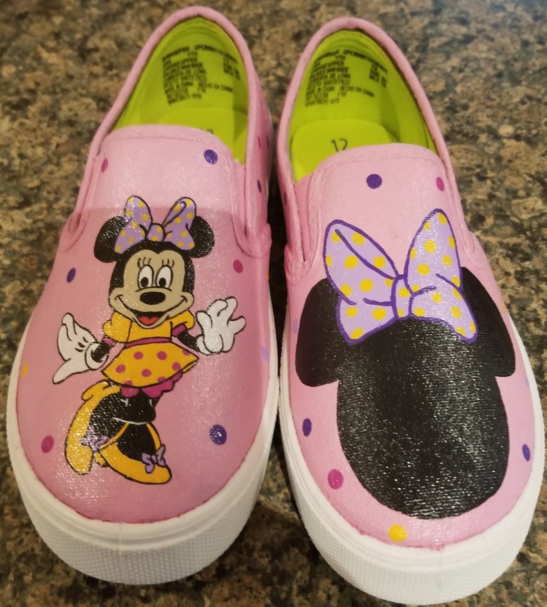 Custom painted canvas slip on shoes Etsy
