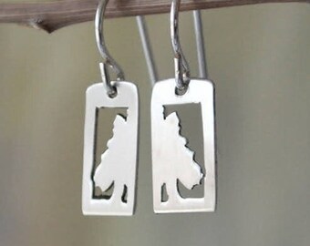 Tiny Pine Tree Earrings in Sterling Silver or 14KGF ~ Tiny Tree Drop Earrings ~  Gold Dangle Earrings ~ Birthday ~ Graduation Gift