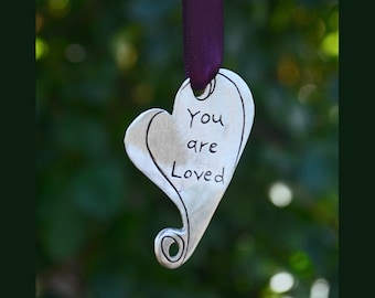 You Are Loved Heart Ornament & Bookmark - Christmas Ornament - Group Gift - Adoption Gift - Graduation - Gift for Her - Gotcha Day