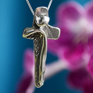 Silver Crucifix - I Am With You Always Sterling Silver Crucifix Necklace - Religious Jewelry - Confirmation - Gift for Her - Silver Cross