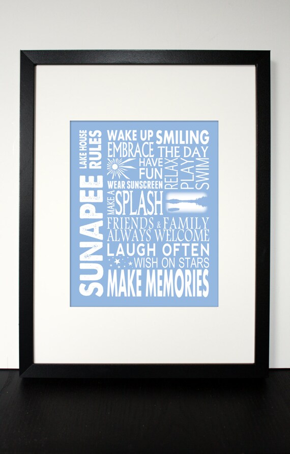 Items similar to LAKE HOUSE RULES summer camp rules customizable