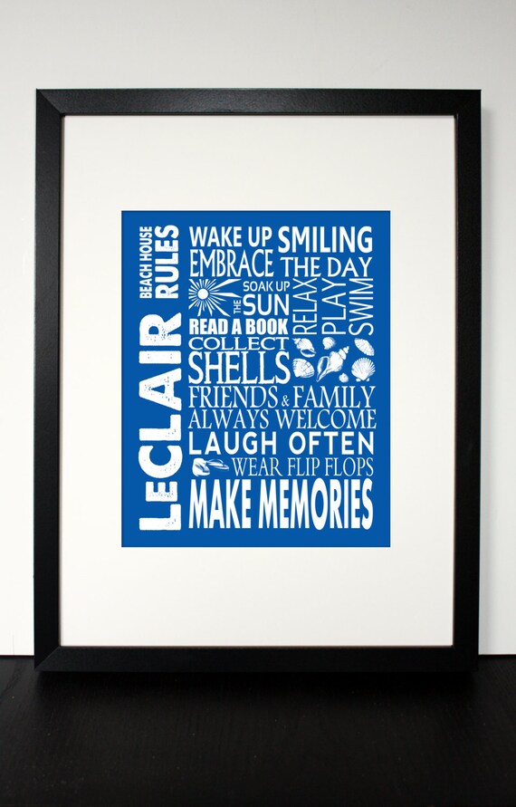 Items similar to BEACH HOUSE RULES summer vacation house rules