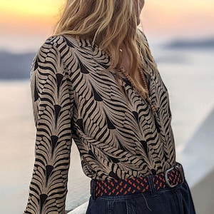 Nala Tribal Blouse Shirt ~ Elegant  Top Women
