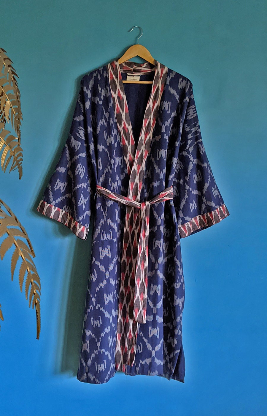Image of Space Invaders Organic Cotton Kimono Dressing Gown