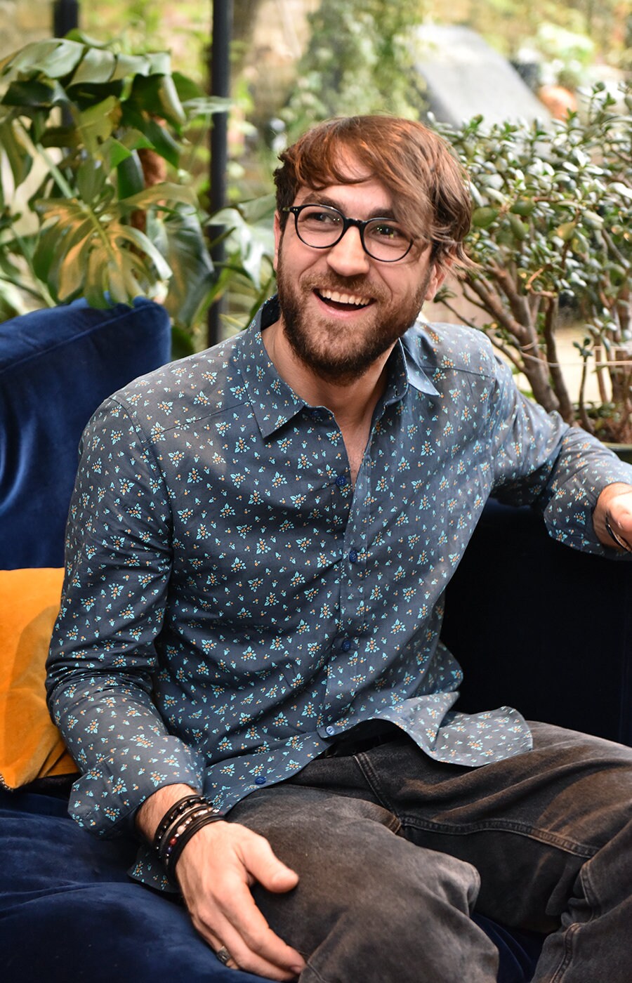 Image of Blue Meadow Men's Cotton Shirt