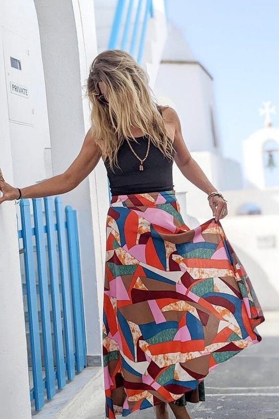 HOT Long Skirt Boho Wrap Maxi Skirt Boho Wrap Over Skirt Long