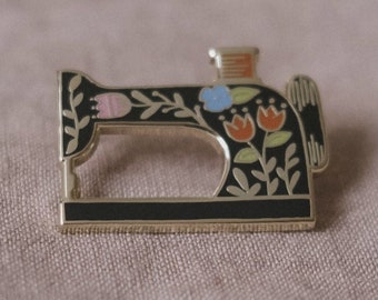 Sewing Machine Enamel Pin | Hard Enamel, Enamel Pin, Lapel Pin, Flair, Sewing Gifts, Gifts for Sewist, Sewing Machine, Quilter Gifts